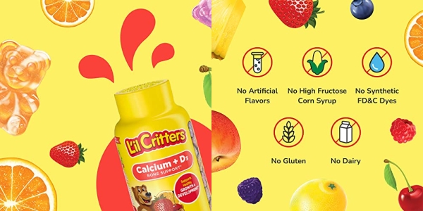 Purchase L'il Critters Kids Calcium Gummy Bears with Vitamin D3 Supplement, 150 Ct Gummies on Amazon.com