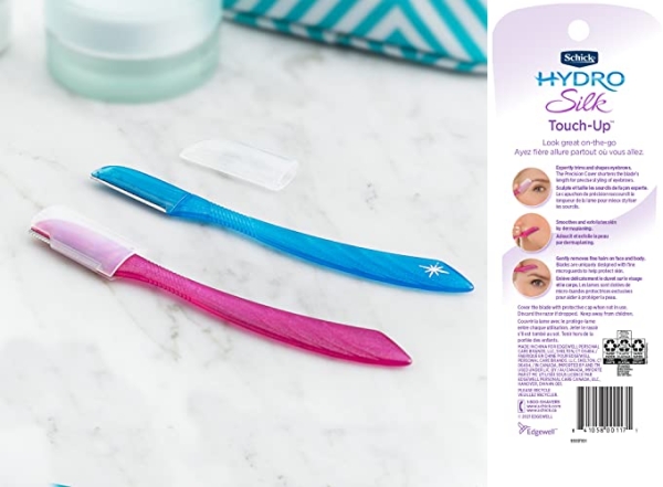 Purchase Schick Silk Touch-Up Multipurpose Exfoliating Dermaplaning Tool, Eyebrow Razor, and Facial Razor with Precision Cover, 3 Count on Amazon.com