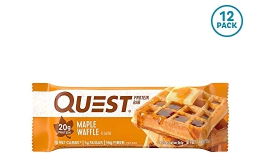 Purchase Quest Nutrition Maple Waffle Protein Bar, High Protein, Low Carb, Gluten Free, Keto Friendly, 12 Count at Amazon.com