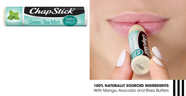 Purchase ChapStick 100% Natural Lip Butter Carded Pack, Green Tea Mint, 0.15 Ounce on Amazon.com