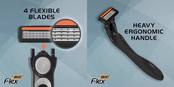 Purchase BIC Flex 4 Sensitive Hybrid Men's 4-Blade Razor, 1 Handle, 4 Cartridges on Amazon.com