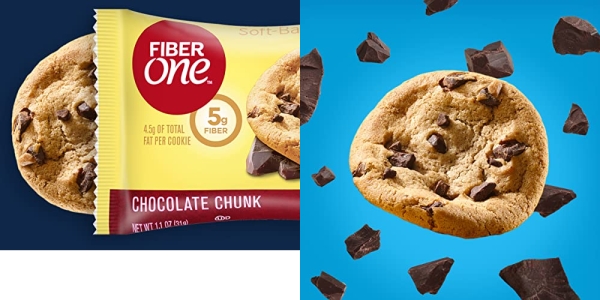 Purchase Fiber One Cookies, Soft Baked Chocolate Chunk Cookies, 6 Pouches, 6.6 oz on Amazon.com