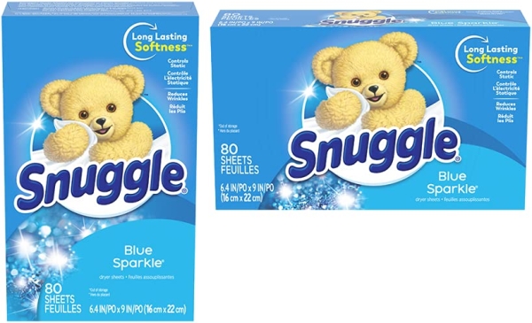 Purchase Snuggle Fabric Softener Dryer Sheets, Blue Sparkle, 80 Count on Amazon.com
