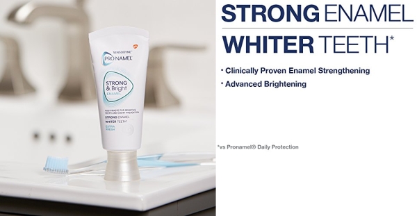 Purchase Sensodyne Pronamel Strong And Bright Enamel Toothpaste for Sensitive Teeth, Extra Fresh - 3 Ounces on Amazon.com