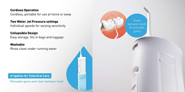 Purchase Panasonic cordless dental water Flosser, Dual-Speed Pulse Oral Irrigator on Amazon.com