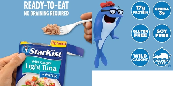 Purchase StarKist Chunk Light Tuna in Water - 2.6 Ounce Pouches (Pack of 12) on Amazon.com