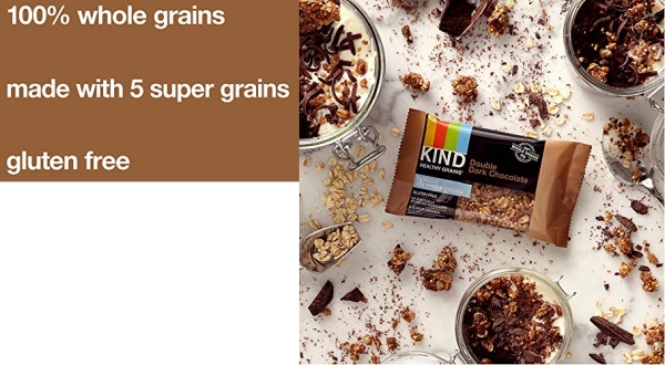 Purchase KIND Healthy Grains Granola Bars, Double Dark Chocolate, Gluten Free, 1.2 oz, 40 Count on Amazon.com