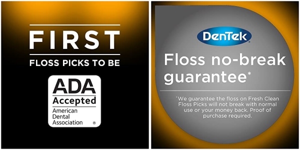 Purchase DenTek Fresh Clean Floss Picks, Silky Comfort Floss to Remove Plaque & Food, 75 Picks on Amazon.com