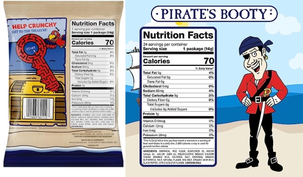 Purchase Pirate's Booty Cheese Puffs, Healthy Kids Snacks, Real Aged White Cheddar, (Pack of 24 Bags) on Amazon.com