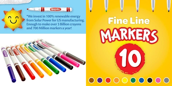 Purchase Crayola Original Marker Set, Fine Tip, Assorted Classic Colors, Set of 10 on Amazon.com