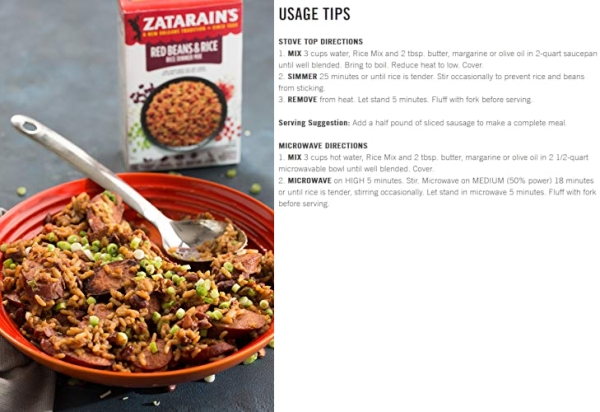 Purchase Zatarain's Red Beans and Rice, Original, 8oz on Amazon.com