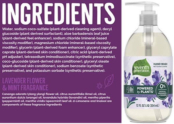 Purchase Seventh Generation Hand Wash Soap, Lavender Flower & Mint, 12 Fl Oz, (Pack of 8) on Amazon.com