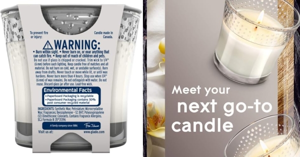 Purchase Glade Candle Jar, Air Freshener, Sheer Vanilla Embrace, 3.4 Oz on Amazon.com