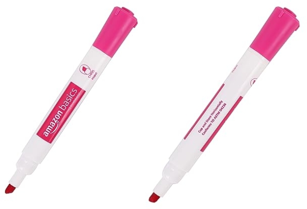 Purchase Amazon Basics Dry Erase White Board Markers - Low Odor, Chisel Tip - 12 Pack, Assorted Colors on Amazon.com