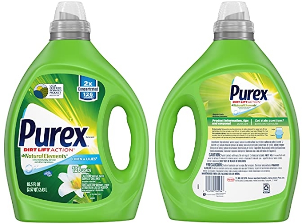 Purchase Purex Liquid Laundry Detergent, Natural Elements Linen & Lilies, 2X Concentrated, 2 Count, 220 Total Loads on Amazon.com