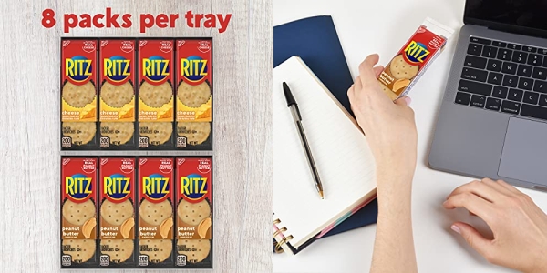 Purchase RITZ Peanut Butter Sandwich Cracker Snacks and Cheese Sandwich Crackers, Snack Crackers Variety Pack, 32 Snack Packs on Amazon.com