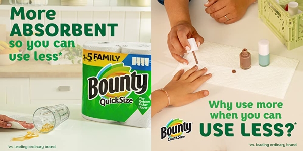 Purchase Bounty Quick-Size Paper Towels, 8 Family Rolls = 20 Regular Rolls on Amazon.com
