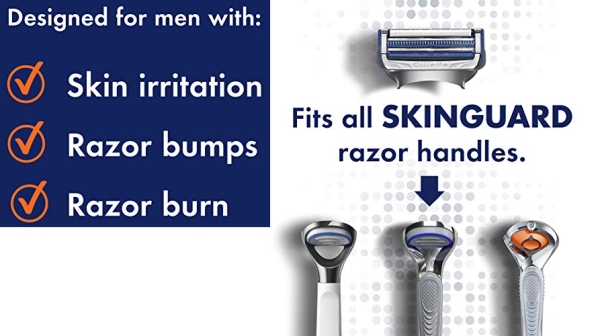 Purchase Gillette SkinGuard Men's Razor Blade Refills, 8 count on Amazon.com