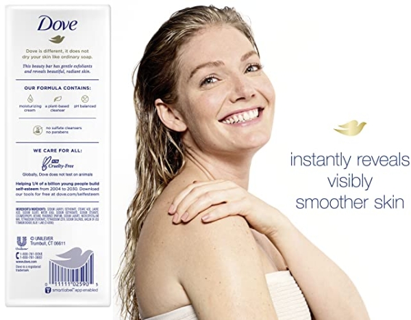 Purchase Dove Beauty Bar for Softer and Smoother Skin Gentle Exfoliating More Moisturizing Than Bar Soap 3.75 oz 14 Bars on Amazon.com