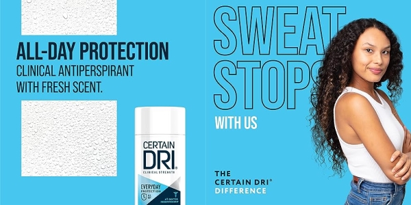 Purchase Certain Dri Everyday Strength Clinical Antiperspirant Deodorant, Solid, 2.6 Ounces on Amazon.com