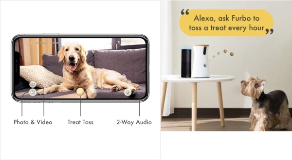 Purchase Furbo Dog Camera: Treat Tossing, Full HD Wifi Pet Camera and 2-Way Audio, Designed for Dogs, Compatible with Alexa on Amazon.com