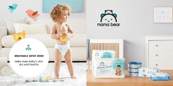 Purchase Amazon Brand - Mama Bear Gentle Touch Diapers, Hypoallergenic, Size 3, 168 Count (4 packs of 42) on Amazon.com