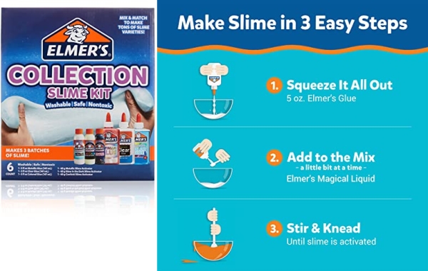 Purchase Elmer's Collection Slime Kit Supplies Include Glow In The Dark on Amazon.com