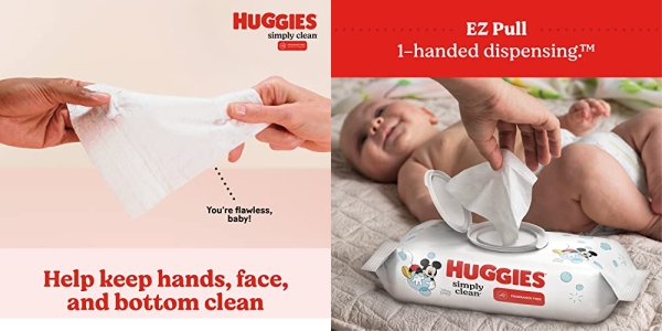 Purchase Baby Wipes, Unscented, Huggies Simply Clean Fragrance-Free Baby Diaper Wipes, 11 Flip Lid Packs (704 Wipes Total) on Amazon.com