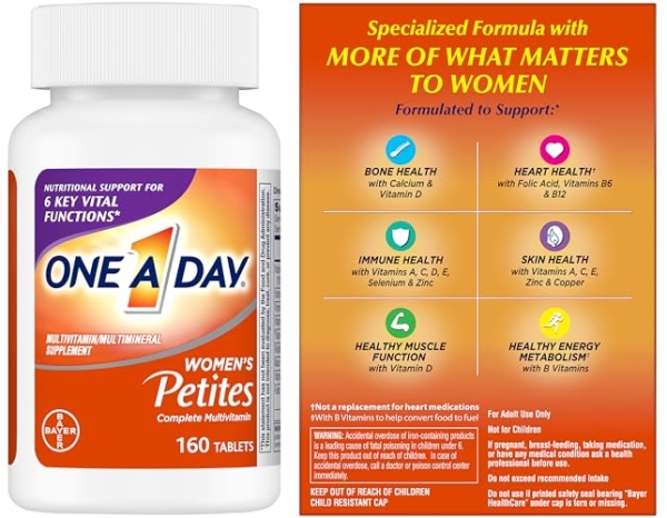 Purchase One A Day Womens Petites Multivitamin 160 count on Amazon.com