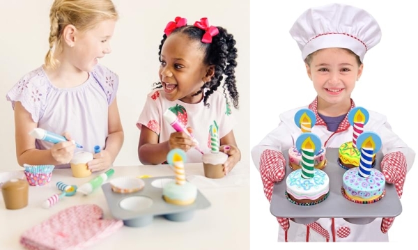 Purchase Melissa & Doug Bake and Decorate Wooden Cupcake Play Food Set on Amazon.com