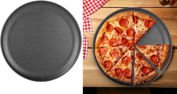 Purchase G&S Metal Products Company ProBake Non-Stick Teflon Xtra Pizza Baking Pan, 16 inches, Charcoal on Amazon.com