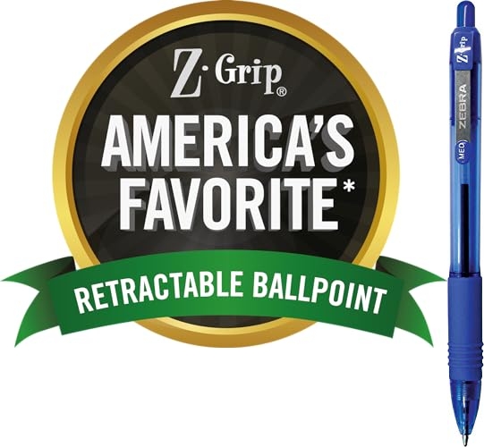 Purchase Zebra Pen Z-Grip Retractable Ballpoint Pen, Medium Point, 1.0mm, Blue Ink, 24 Pack on Amazon.com