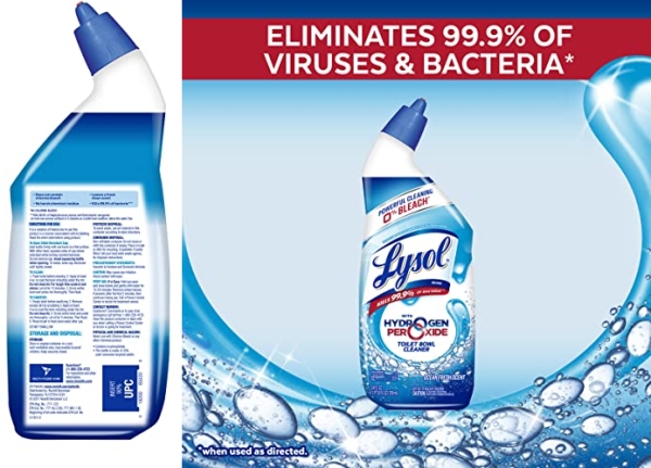 Purchase Lysol Toilet Bowl Cleaner Gel, For Cleaning and Disinfecting, Bleach Free, Ocean Fresh Scent, 24oz on Amazon.com