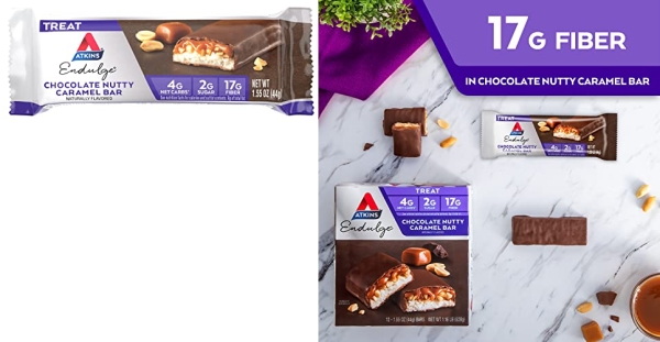 Purchase Atkins Endulge Chocolate Nutty Caramel Bar, 12 Count on Amazon.com