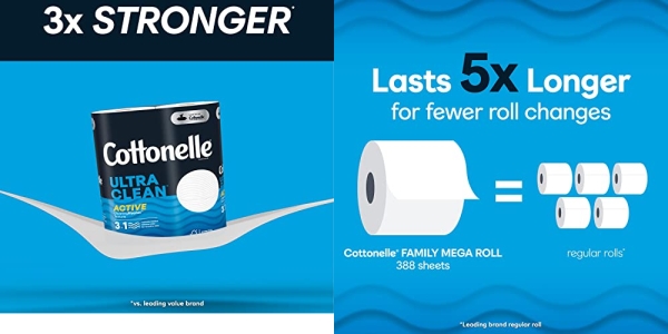 Purchase Cottonelle Toilet Paper with Active CleaningRipples (32 Family Mega Rolls = 176 Regular Rolls) on Amazon.com