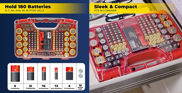 Purchase Ontel Battery Daddy 180 Battery Organizer and Storage Case with Tester, As Seen on TV on Amazon.com