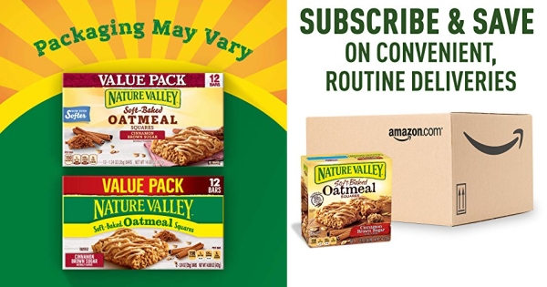 Purchase Nature Valley Soft-Baked Oatmeal Squares, Cinnamon Brown Sugar, 12 ct on Amazon.com