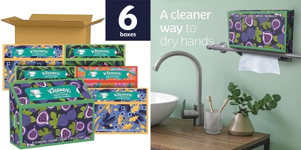 Purchase Kleenex Expressions Disposable Paper Hand Towels, Paper Hand Towels for Bathroom, 6 Boxes, 60 Hand Towels per Box (360 Total Tissues) on Amazon.com