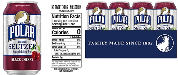 Purchase Polar Seltzer Water Black Cherry, 12 fl oz cans, 24 pack on Amazon.com