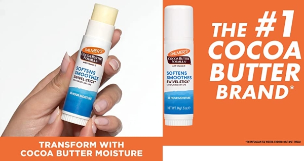 Purchase Palmer's Cocoa Butter Formula Moisturizing Swivel Stick with Vitamin E, Lip Balm, Face & Body Stick Moisturizer Ideal for Treating Dry Skin Patches (Pack of 3) on Amazon.com