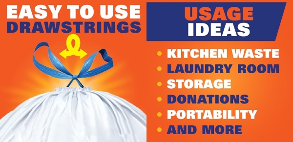 Purchase Hefty Strong Tall Kitchen Trash Bags, Unscented, 13 Gallon, 120 Count on Amazon.com