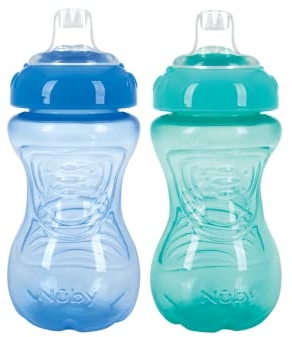 Purchase Nuby No-Spill Easy Grip Cup, 10 Ounce, Colors May Vary, 1 Pack on Amazon.com