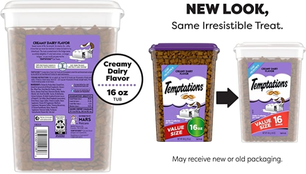 Purchase TEMPTATIONS Classic Crunchy and Soft Cat Treats, Creamy Dairy, Multiple Sizes on Amazon.com