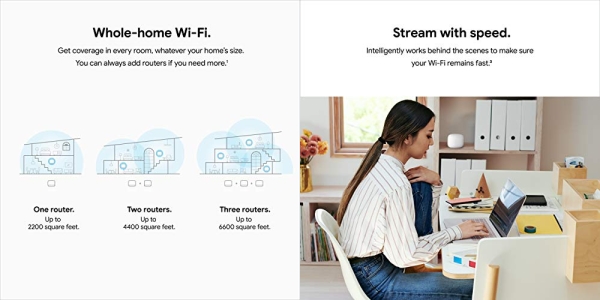 Purchase Google Nest Wifi - AC2200 - Mesh WiFi System - Wifi Router - 2200 Sq Ft Coverage- 1 pack on Amazon.com