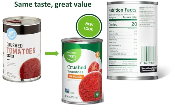 Purchase Amazon Brand - Happy Belly Crushed Tomatoes, 14.5 Ounce on Amazon.com