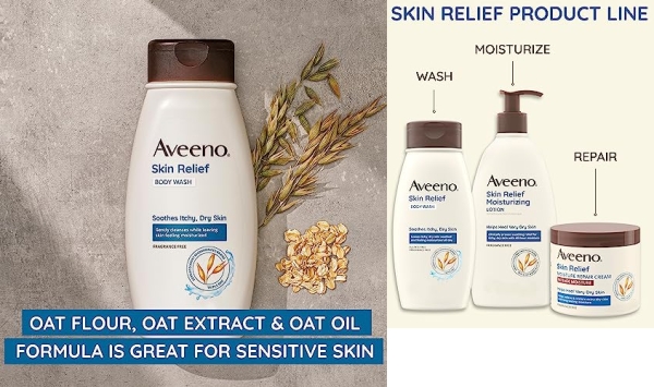 Purchase Aveeno Skin Relief Fragrance-Free Moisturizing Body Wash, Sensitive Skin, 18 fl. Oz on Amazon.com