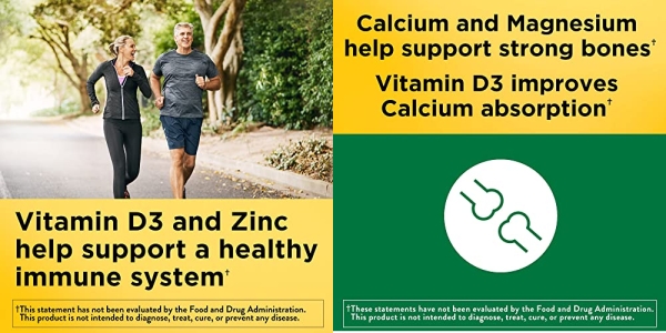 Purchase Nature Made Calcium Magnesium Zinc with Vitamin D3, Dietary Supplement for Bone Support, 300 Tablets on Amazon.com