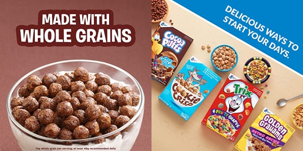 Purchase Cocoa Puffs, Chocolate Cereal with Whole Grains, 18.1 oz on Amazon.com