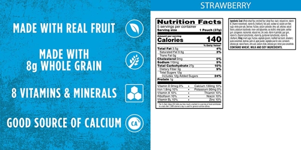 Purchase Nutri-Grain Bites Mini Breakfast Bars, Made with Whole Grains, Kids Lunch Snacks, Strawberry (5 Boxes, 25 Pouches) on Amazon.com