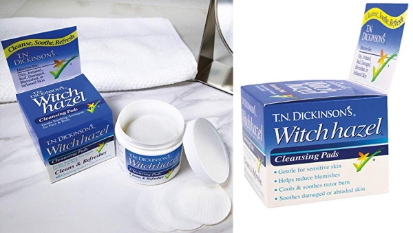Purchase T.N. Dickinson's Witch Hazel Cleansing Pads, 60 Count on Amazon.com